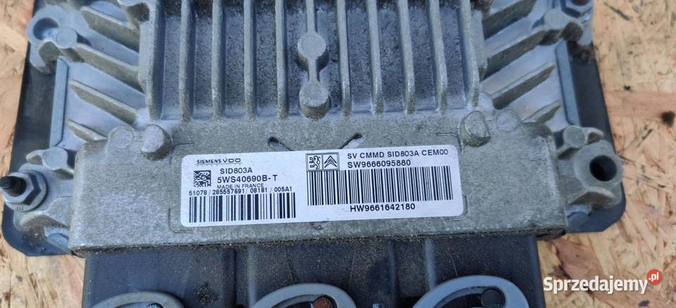 STEROWNIK SILNIKA KOMPUTER CITROEN C4 5WS40690BT osobowe Gliwice