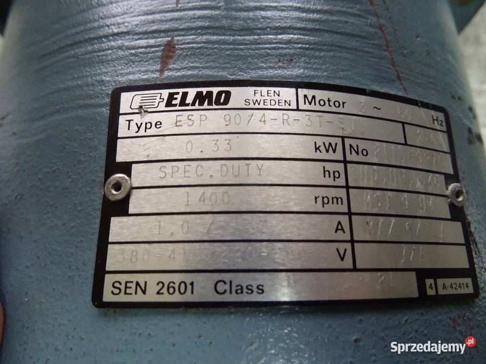 SILNIK ELEKTRYCZNY ELMO ESP 904R3TSV 033kW Wąchock sprzedam