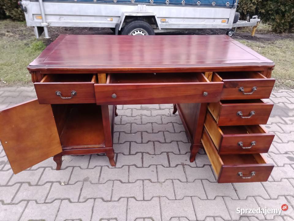 Komplet SANTIAGO 311 i Ława Dąb Skóra Bordo śląskie Kozy