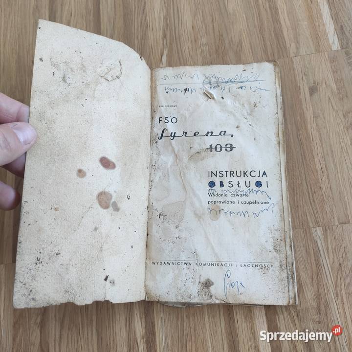 Instrukcja obsługi Syrena 103 wydanie 4 Warszawa
