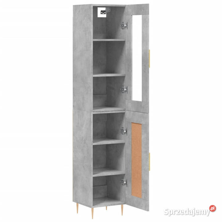 Wysoka szafka szarość betonu 345x34x180 Warszawa