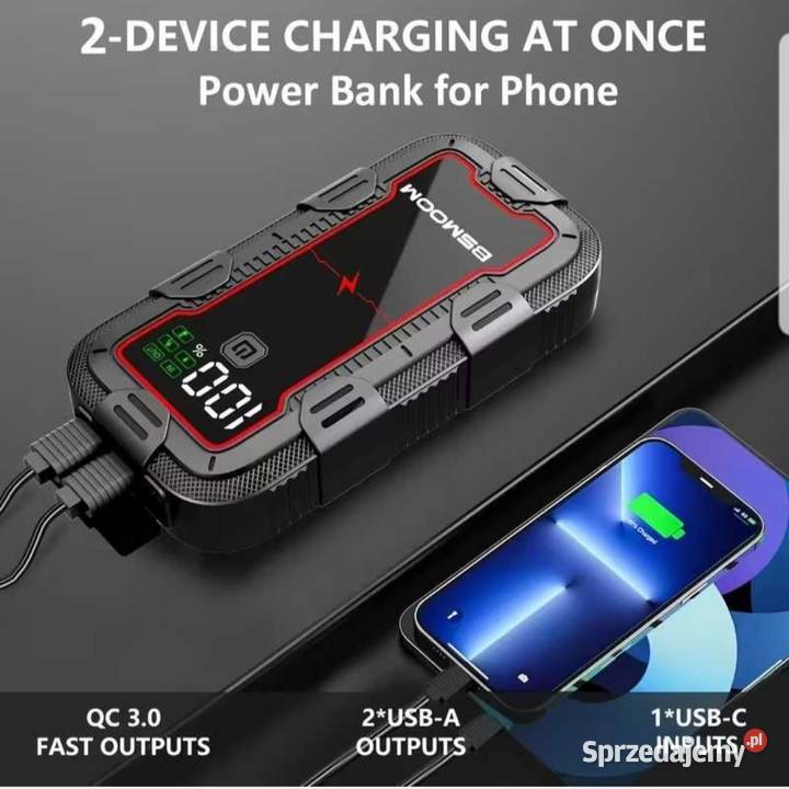 Rozrusznik 7000 A Powerbank Samochodowy 21800mAh Rozruszniki dolnośląskie Oława