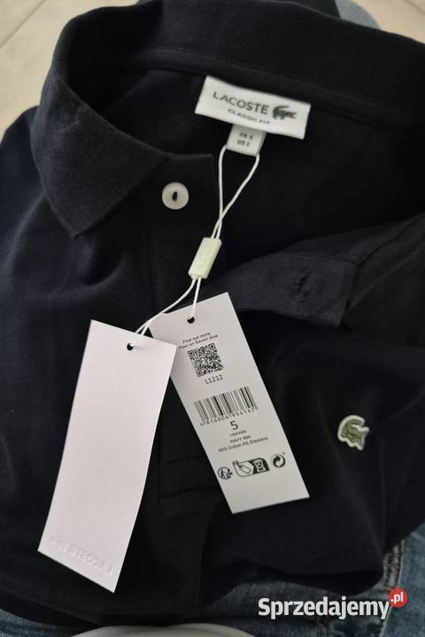 Ciemnogranatowa koszulka polo Lacoste Odzież codzienna Łososina Dolna