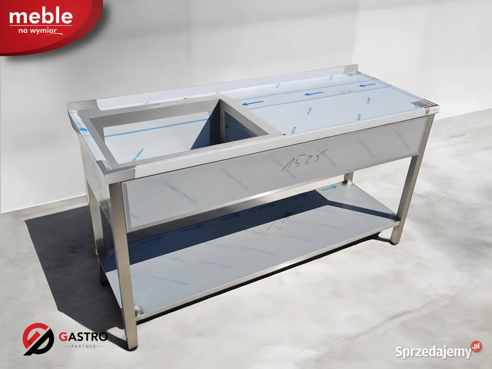 Stół ze zlewem półką 1kom 1600x600x850 mm Gastronomia wielkopolskie Ostrów Wielkopolski