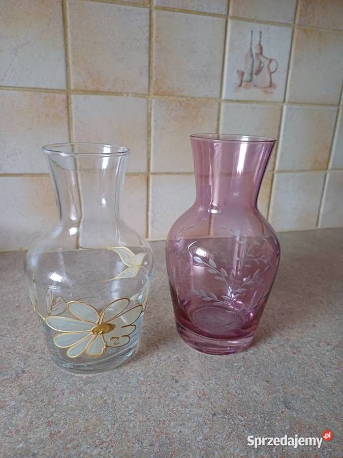 vintage szklane wazony Nowy Targ