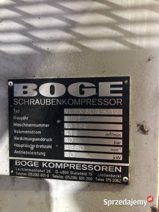 Kompresor śrubowy Boge Wejherowo