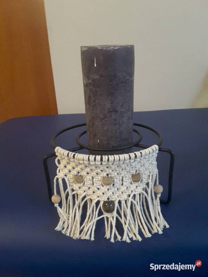 Makrama świecznik biały Łódź