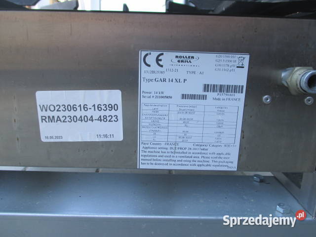 Taboret Gazowy STALGAST Roller Grill 14 kW Gastronomia Ostrów Wielkopolski sprzedam