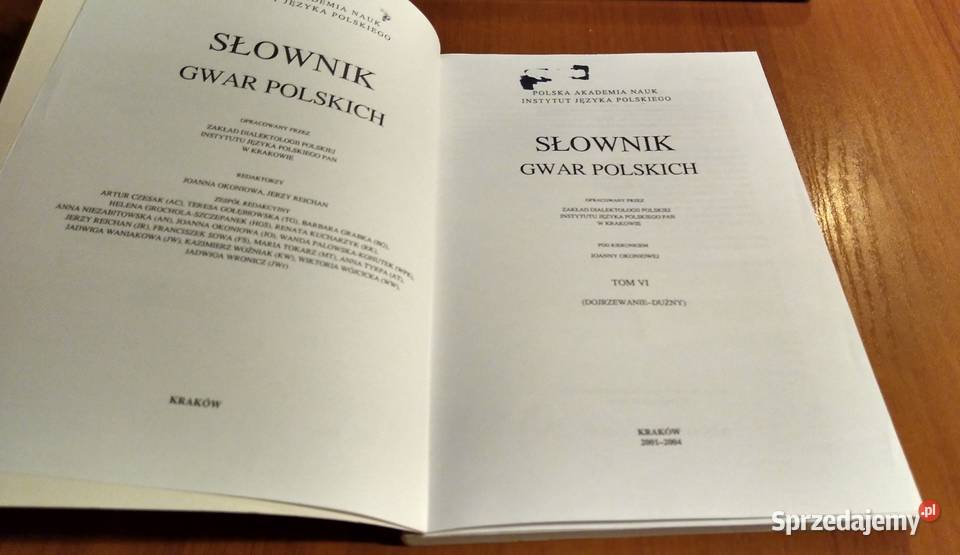 Słownik gwar polskich T 6 z 4 Drużni Dużny Karaś pomorskie Gdańsk