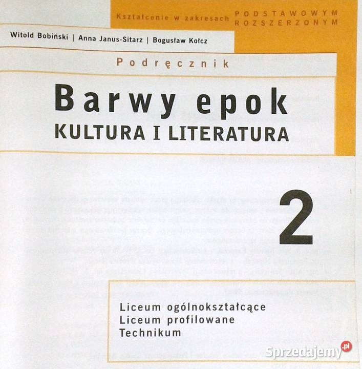 Barwy epok 2 Kultura i literatura W Bobiński A Chełm sprzedam