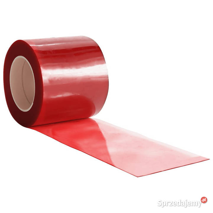 Kurtyna paskowa czerwona 200 mm x 16 mm 25 m PVC Zasłony Warszawa sprzedam