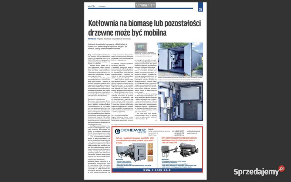 Kocioł piec na odpady drewnopochodne trociny Olsztyn sprzedam