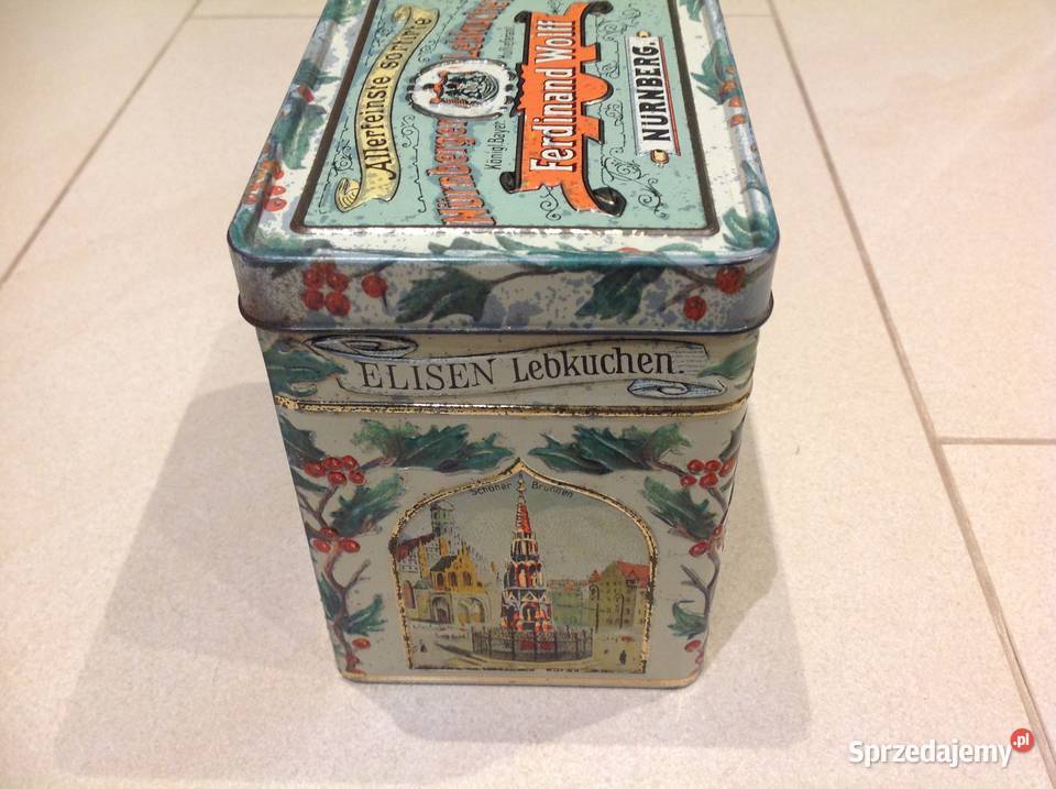 Stara Puszka Metalowa Herbatnikach Ferdinand lubuskie Nowa Sól