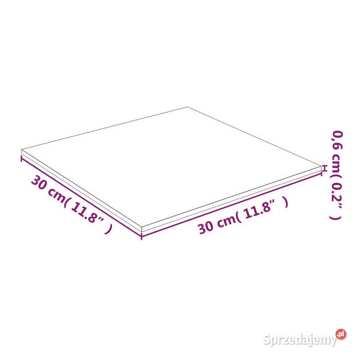 Blat stolika przezroczysty 30x30 szkło hartowane mazowieckie