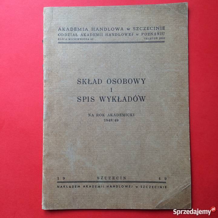 148 Akademia Handlowa 1949 r Szczecin
