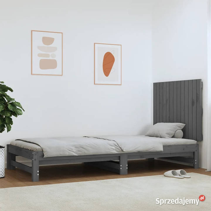 Wezgłowie łóżka szare 825x3x60 lite drewno Ramy i stelaże Warszawa sprzedam