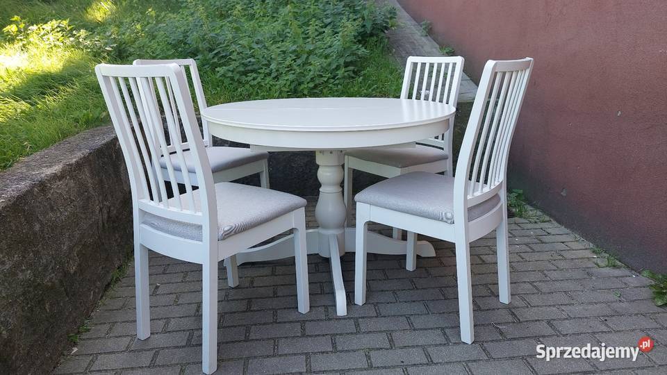 Stół okrągły plus cztery krzesła Poznań