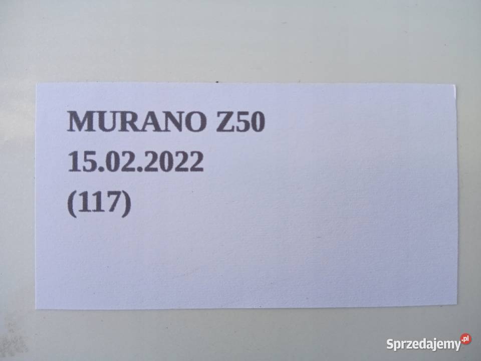 KLAPKA WLEWU PALIWA NISSAN MURANO Z50 8 osobowe Karoseria Nowy Tomyśl