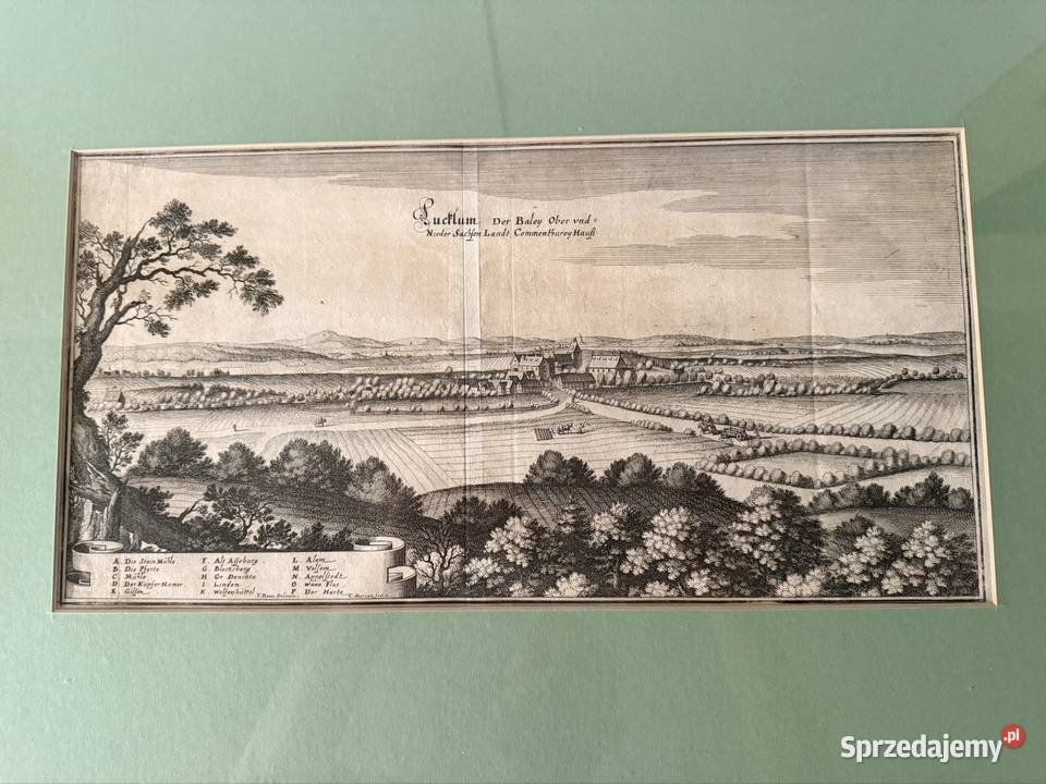 Antyczny Miedzioryt 1653 XVII Wiek Oryginał Czerwionka-Leszczyny sprzedam