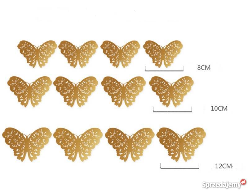 Motylki 3D naklejki dekoracja ślub motyle Wrocław
