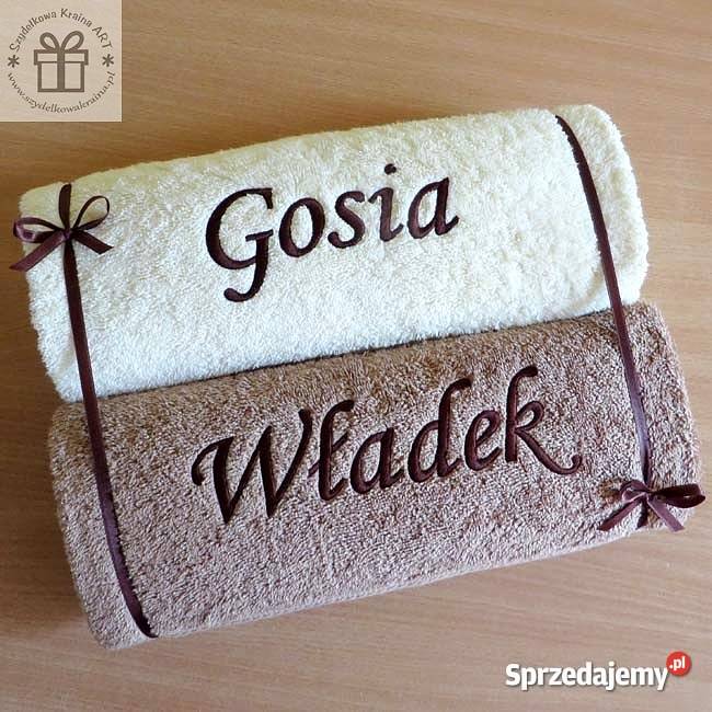 Ręcznik z NAPIS imię na plażę wakacje kolonie Toruń sprzedam