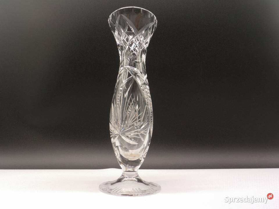Stary wazon kryształowy flet Szlif Młynek PRL wielkopolskie Raszków