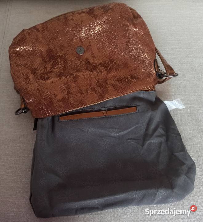 Torebka miejska w kolorze miedzi 13x24x32