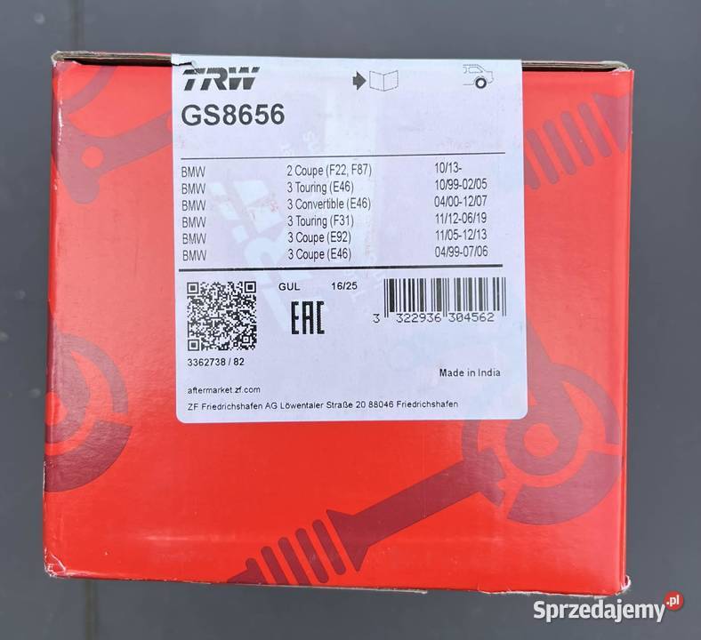 TRW szczęki hamulca postojowego GS8656 Wolbrom sprzedam