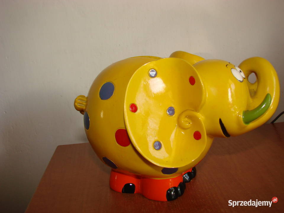 Słonik w kropki ceramiczna skarbonka Pruszcz Gdański