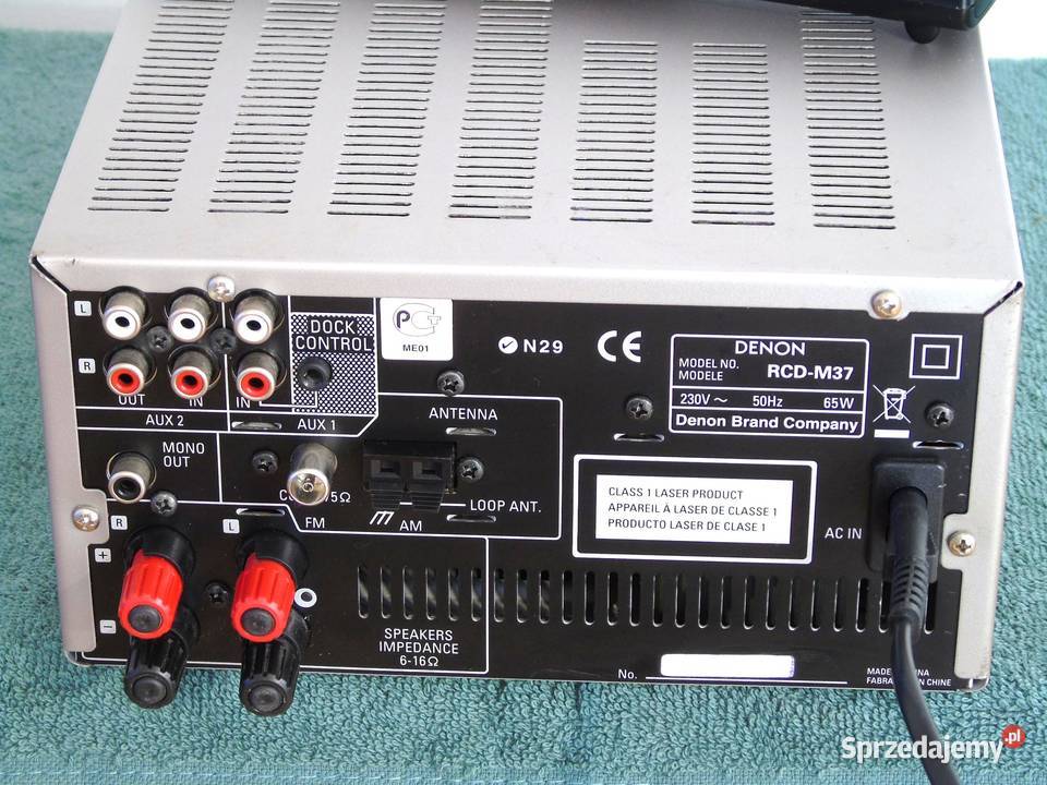 Śliczna wieża Denon RCDM37 pilot USB mp3 CD Rds podkarpackie