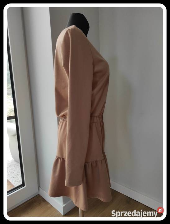 cappuccino beżowa sukienka SINSAY Basic XL 42 Płock