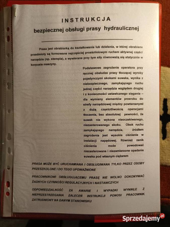 Wydawnictwa i materiały BHP Wronki sprzedam