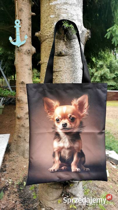 Torba na zakupy z suwakiem PIES 37cm Warszawa