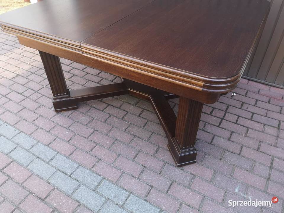 Stół Dębowy Duży Zgrabny 428 Antyk Stary Meble wielkopolskie Swarzędz