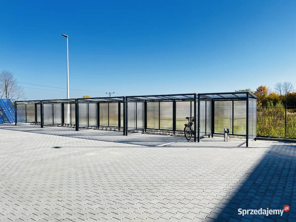 Wiata rowerowa 4x2 poliwęglan Architektura ogrodowa Grabarze