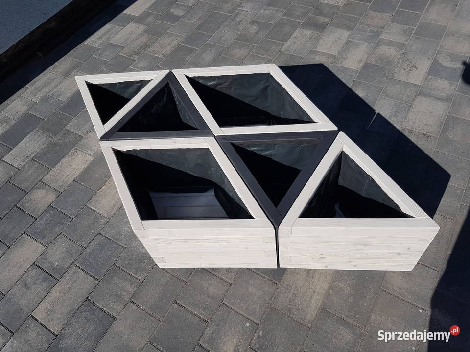 Donica Ogrodowa trójkątna drewniana NOWOŚĆ mazowieckie Warszawa