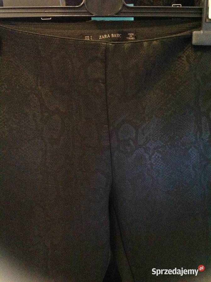 Legginsy Czarne Damskie ZARA S Wężowy Wzór j Pozostałe