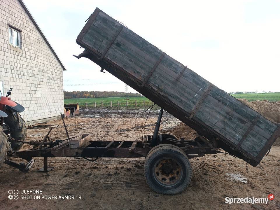 Przyczepa wywrotka 3 strony 2 tłoki mocna rama Rostkowo