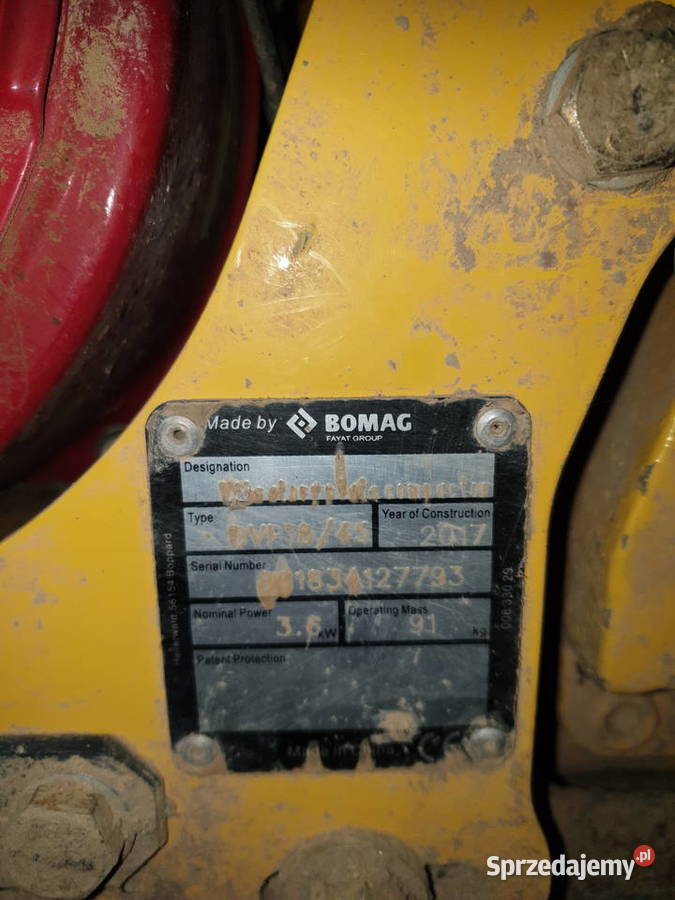 Zagęszczarka Bomag BVP 1845 Tarnów