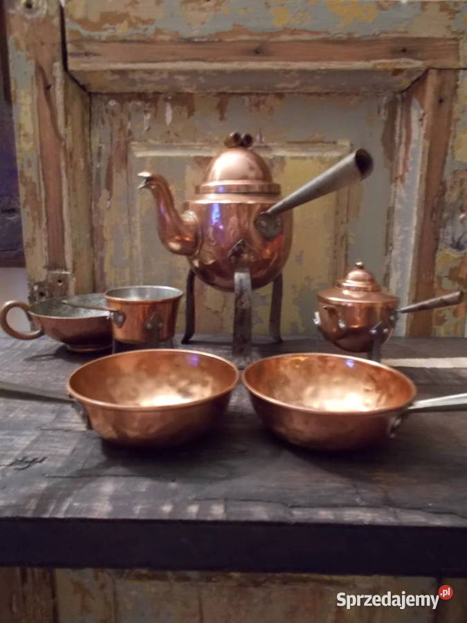 Stary Zestaw MiniaturMiedźRęczne Wykonanie6 zachodniopomorskie