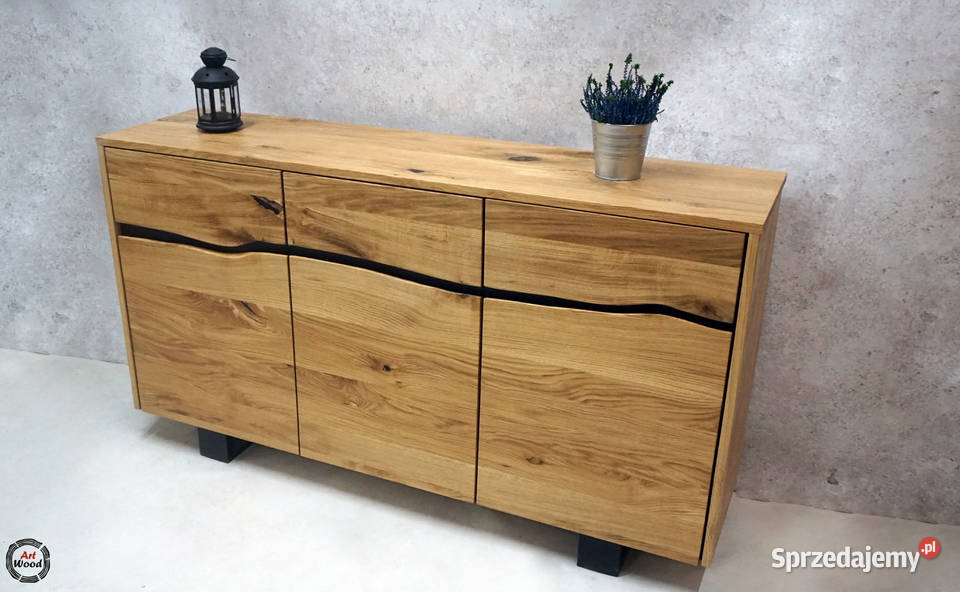 Komoda loftowa z oflisami 90cm Szafy, regały, półki Nowy Sącz