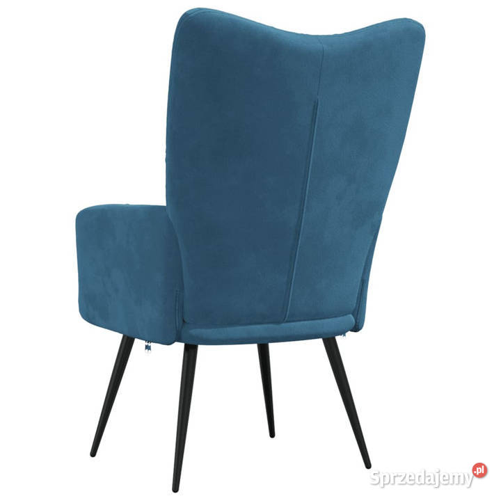 Fotel niebieski obity aksamitem WM328083 Warszawa sprzedam