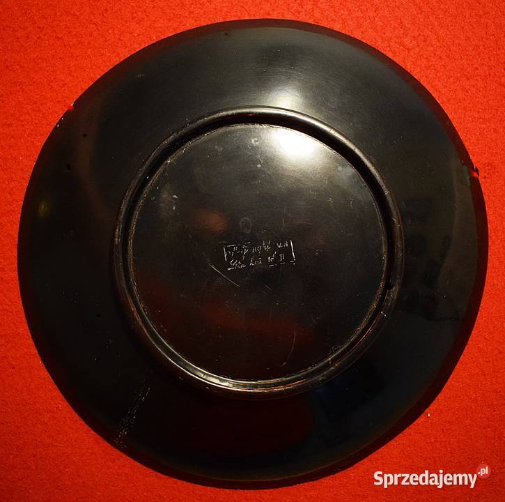 Duża patera taca ozdobna malowana ręcznie Chełmno