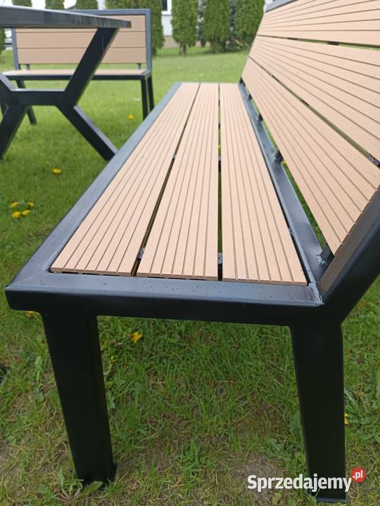 Meble ogrodowe stół ławka metal Libiszów