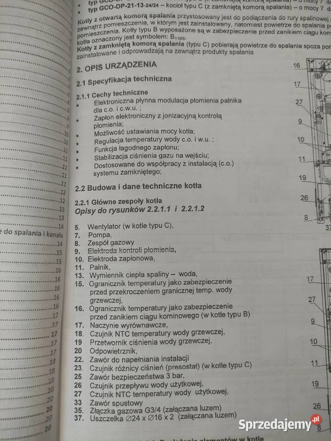 Piec kocioł gazowy Termet minterm turbo