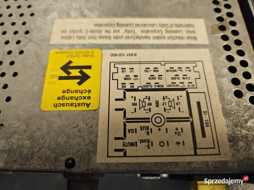Radio Volkswagen Gamma plus panel mazowieckie Warszawa