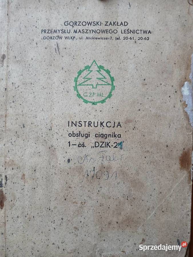 Dzik 21 traktorek ciagnik jednoosiowy osprzęt łódzkie