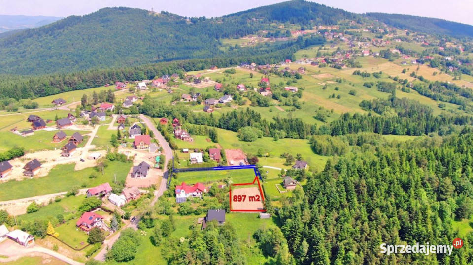 Widokowa działka budowlana w Beskidzie Żywieckim Zawoja