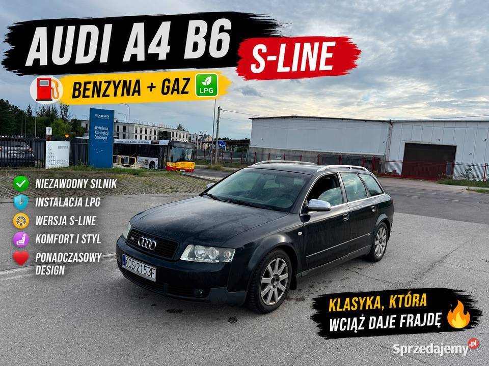 Audi A4 B6 20 BenzynaGaz SLine Styling Nowa świętokrzyskie Kielce sprzedam