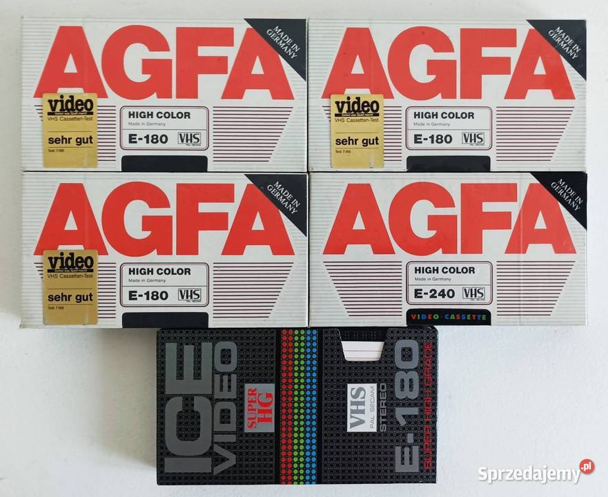 Kasety VHS nowe zafoliowane Dzierżoniów